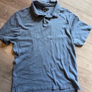 Banana Republic Men's Heathered Slate Blue Polo